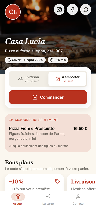 Capture réelle de démonstration : L’accueil